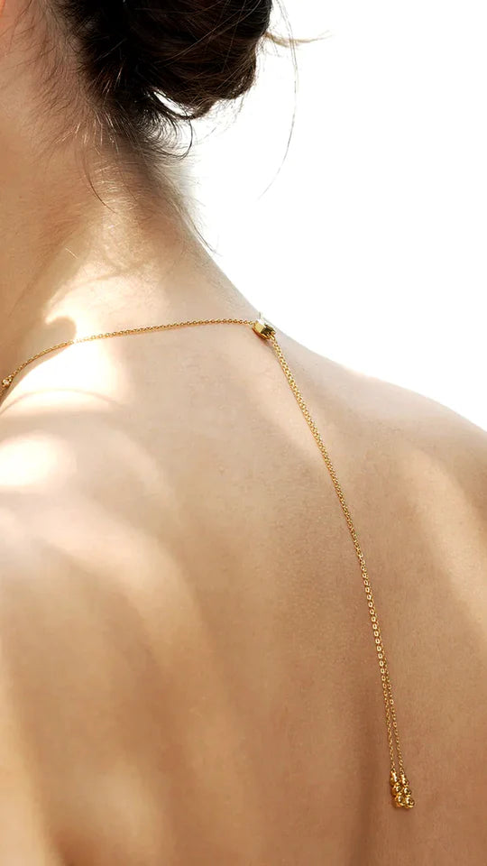 Marquise And Round Stones Adjustable Necklace