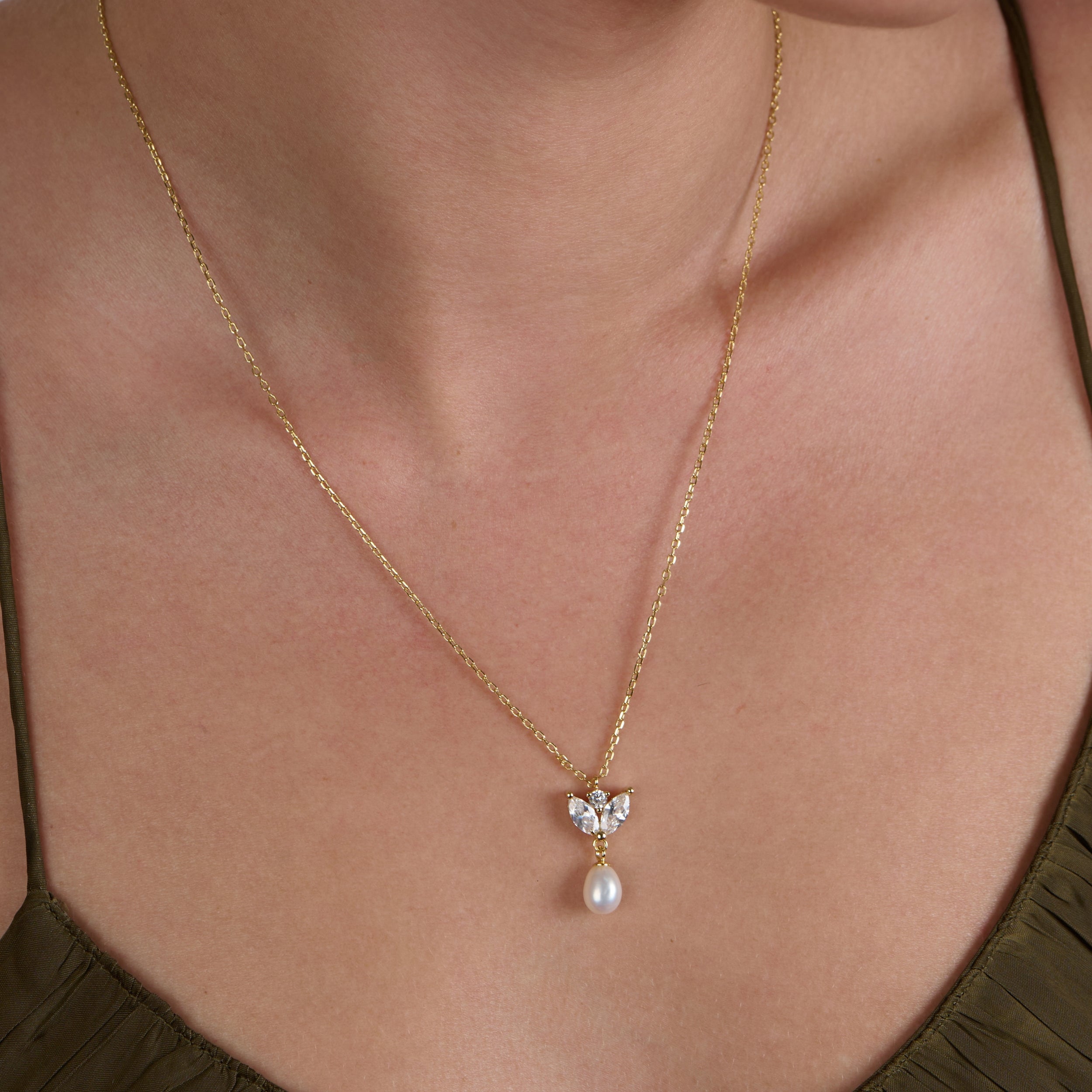 Marquise Pearl Necklace