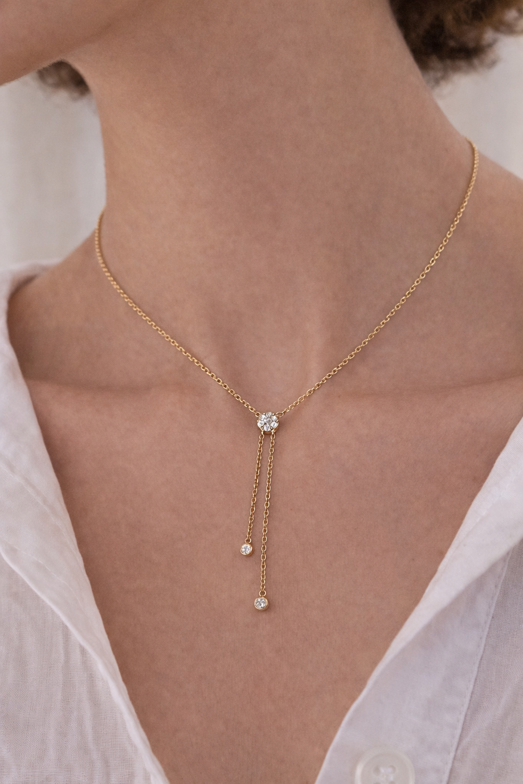 Match My Energy Lariat Necklace - ARTSY SILVER