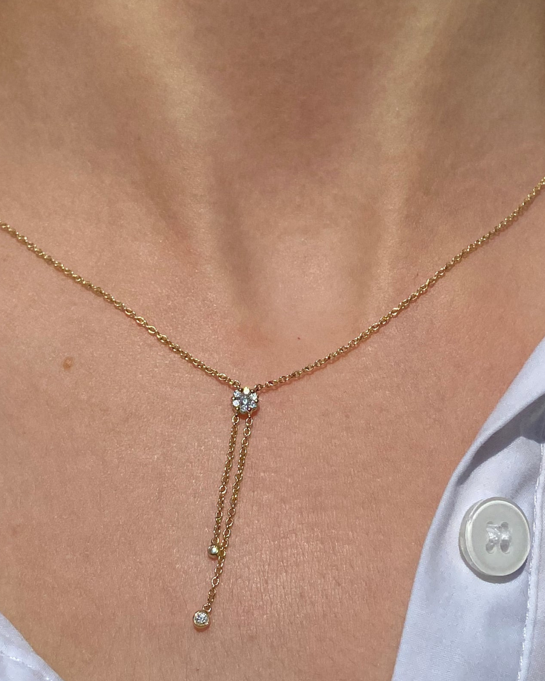 Match My Energy Lariat Necklace - ARTSY SILVER