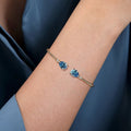 Mermaid Aquamarine Bangle - ARTSY SILVER