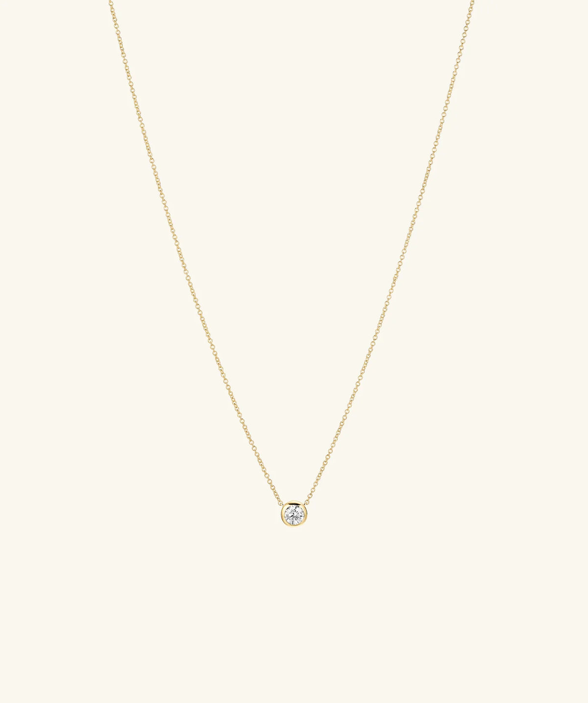 Minimal Round Zircon Necklace
