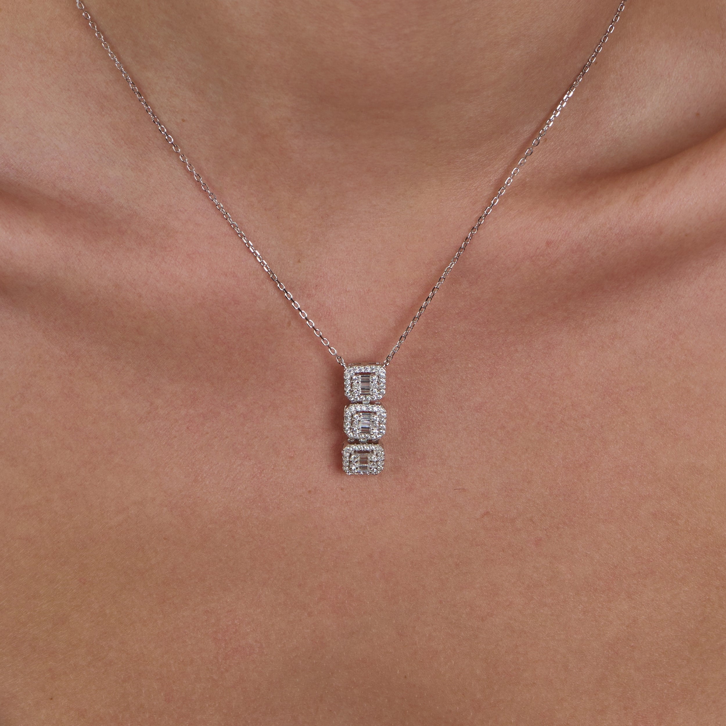 Minimal Drop Silver Necklace