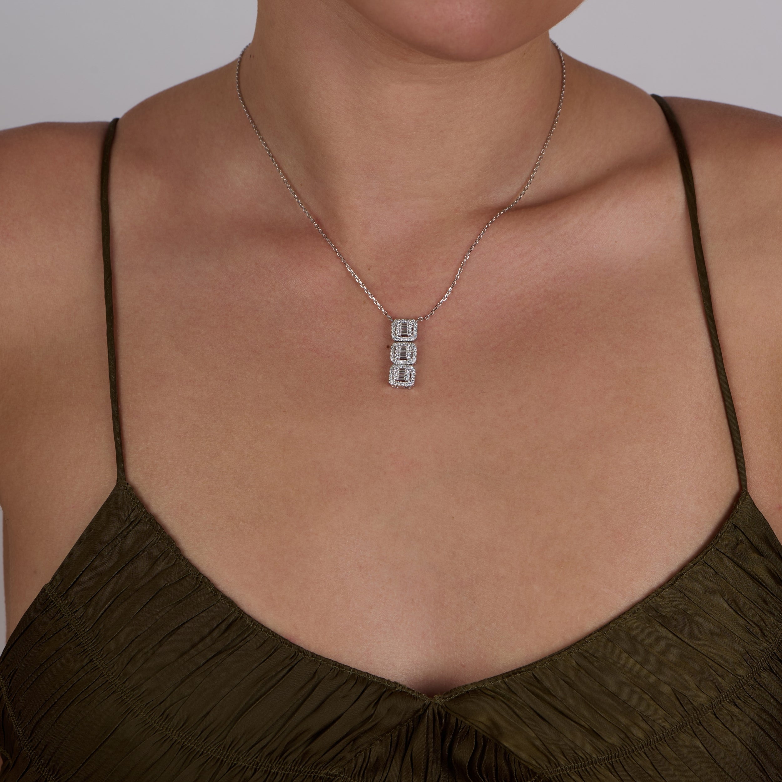 Minimal Drop Silver Necklace