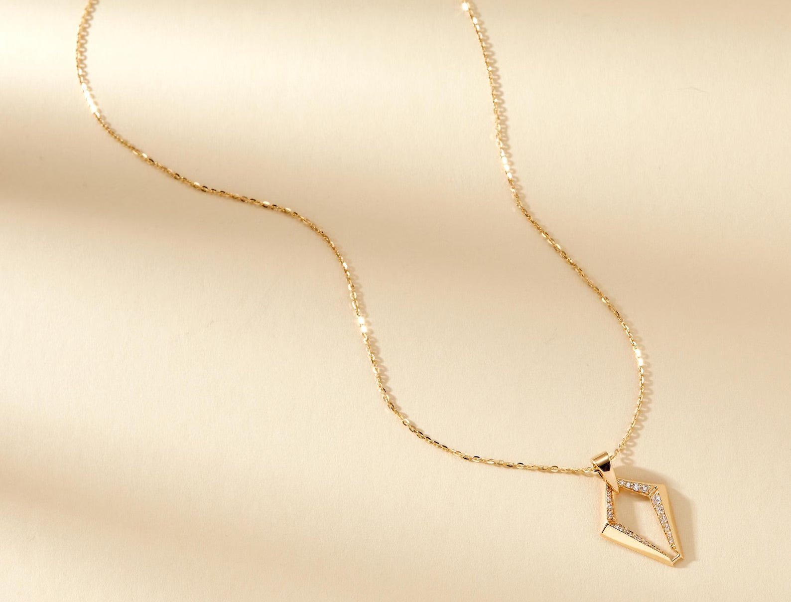 Fortune Gate Zircon Necklace - ARTSY SILVER