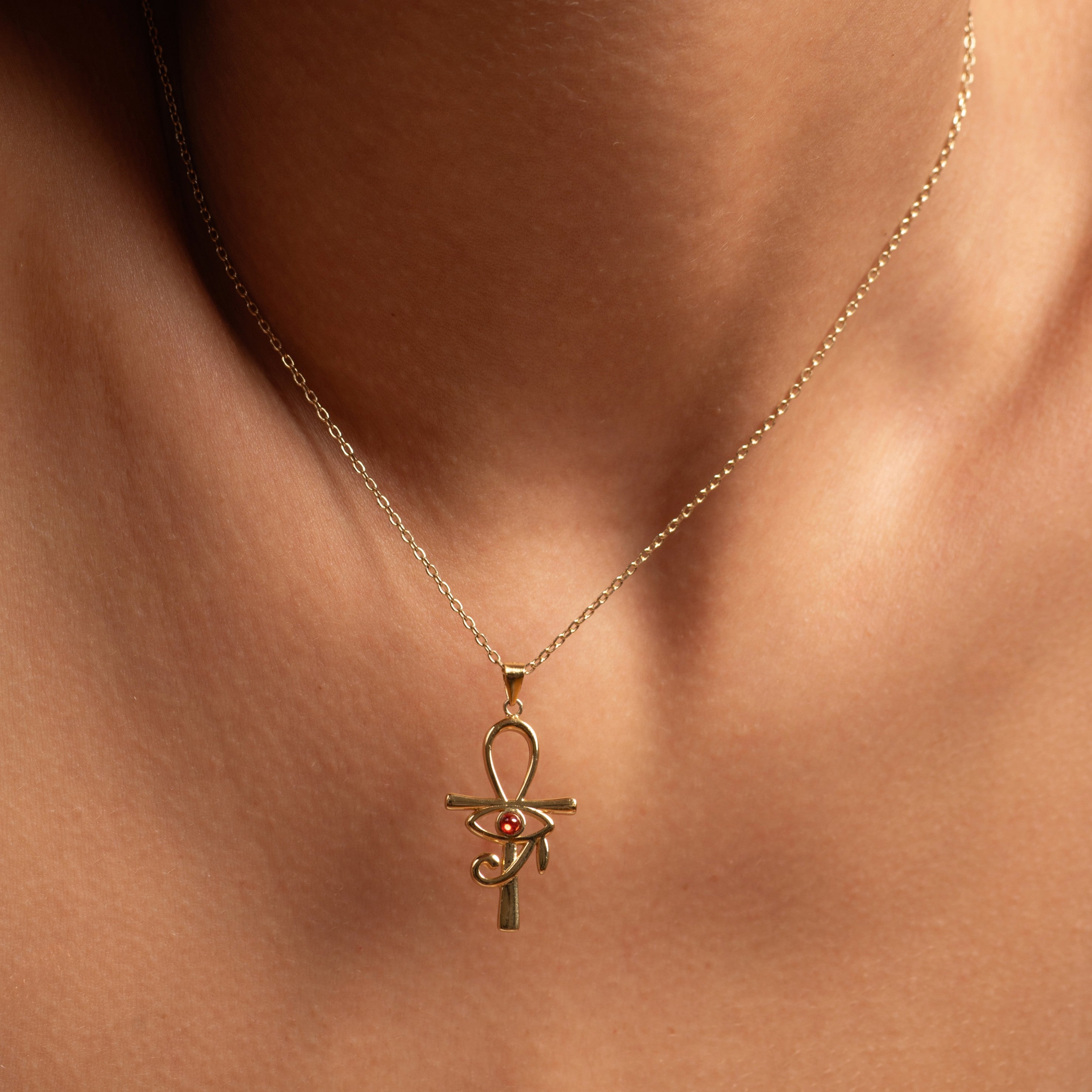 Modern Twist Ankh Necklace