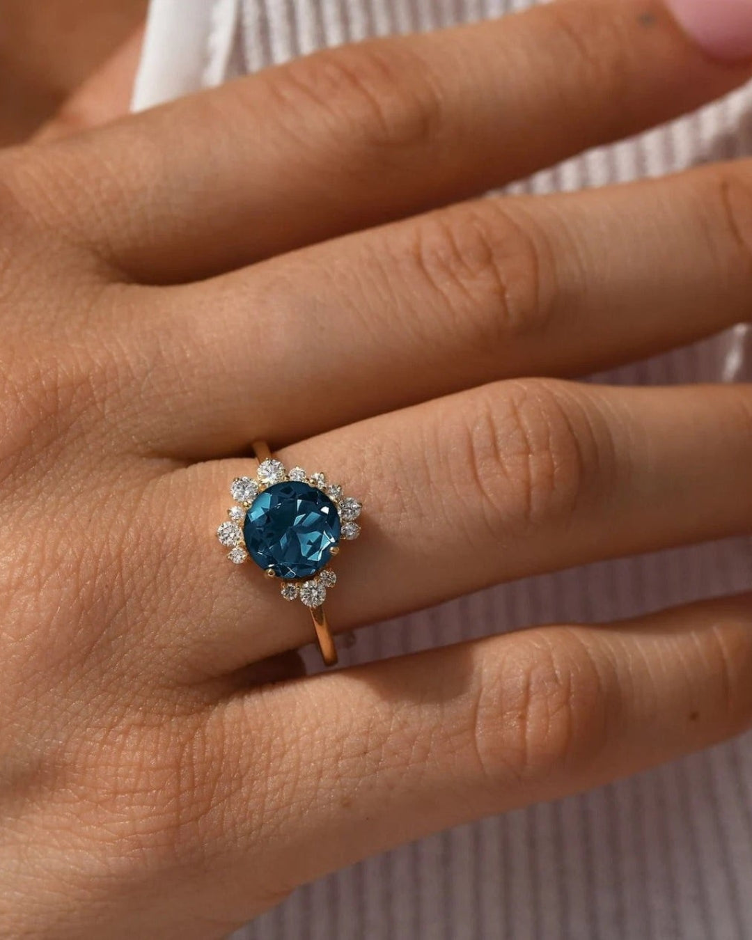 Moonlight London Blue Topaz Ring - ARTSY SILVER
