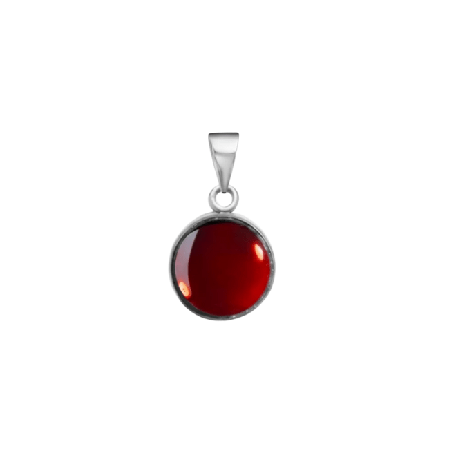 Mr Mixed Signal Round Red Pendant - ARTSY SILVER