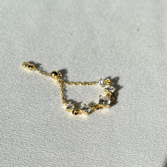 Multi Zircon Chain Ring - ARTSY SILVER