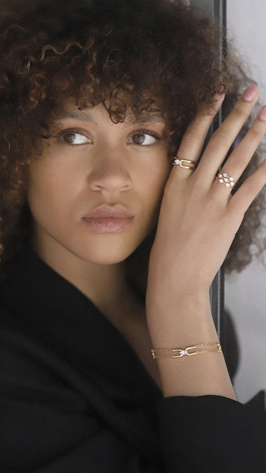 سوار متعدد السلاسل من حجر الزركون