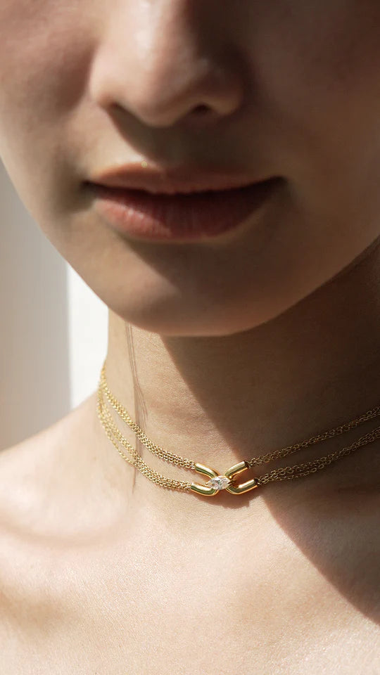 Multi Chains Adjustable Necklace Gold Plating