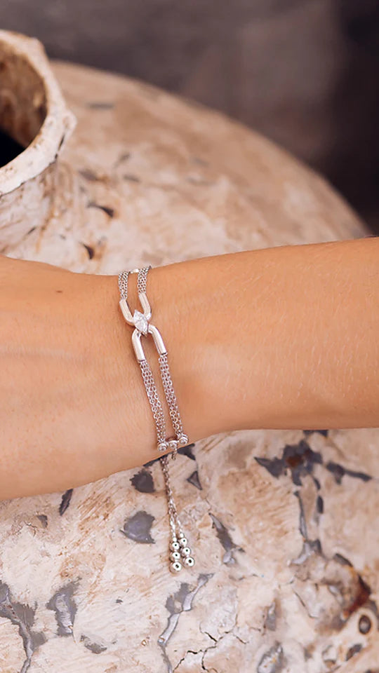 Multi Chains Silver Bracelet