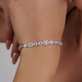 Shape Zircon Silver Bracelet - Woman's I ARTSY SILVER