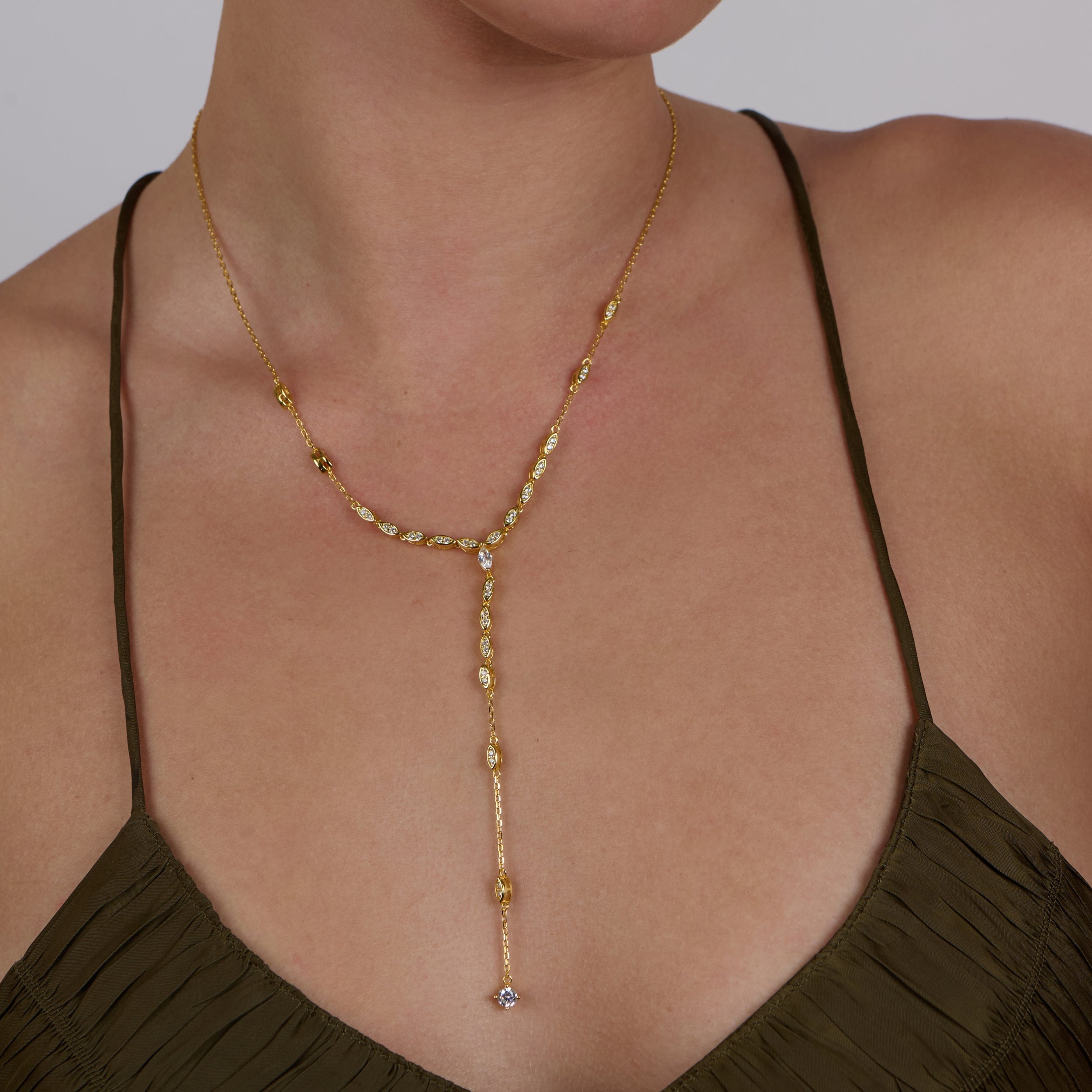 Must Have Gold Plated Lariat Necklace