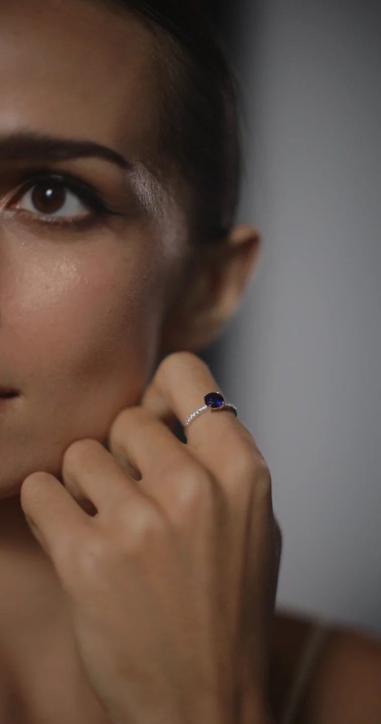 My Heart’s Keeper Blue Sapphire Ring - ARTSY SILVER