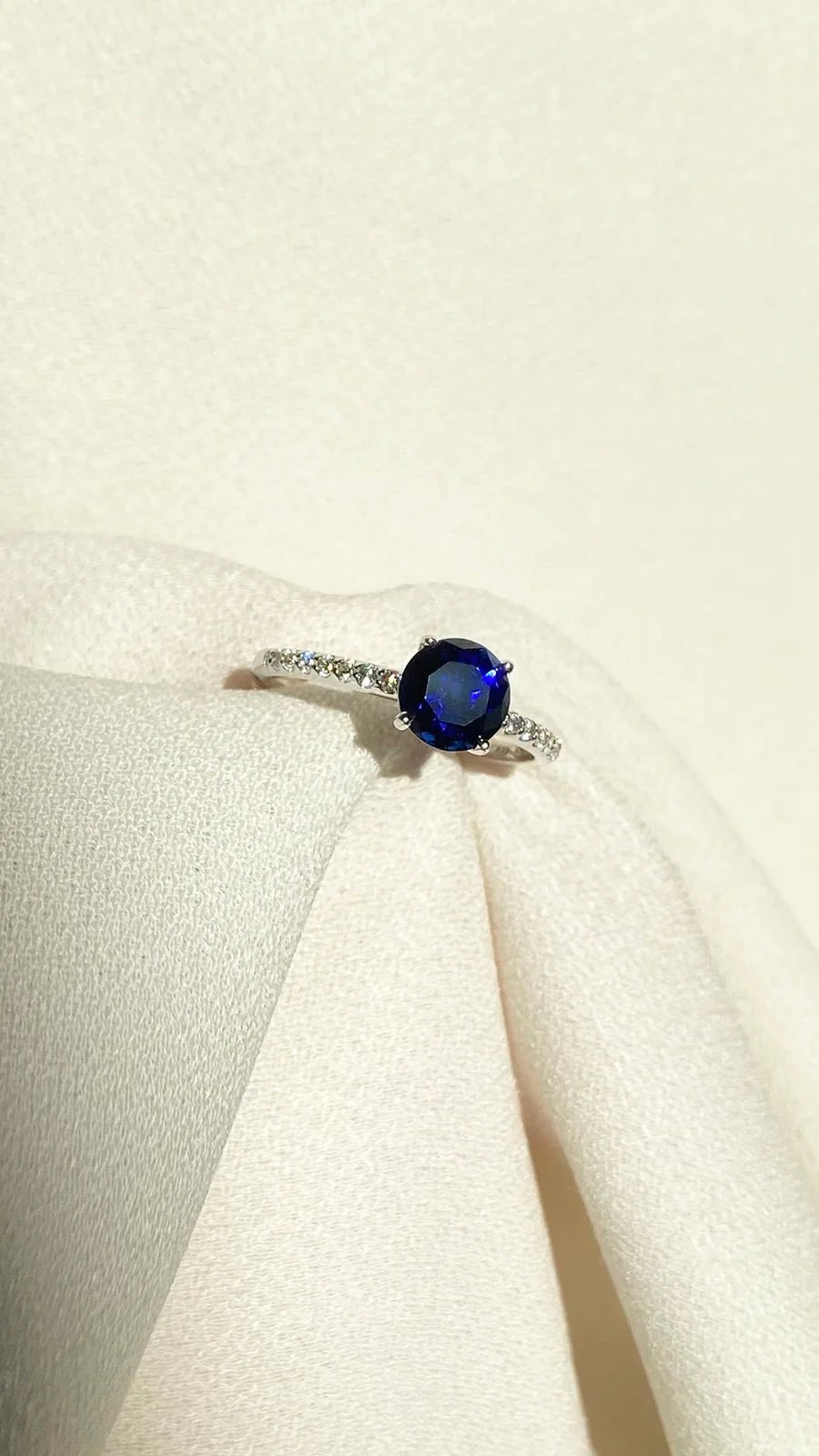 My Heart’s Keeper Blue Sapphire Ring - ARTSY SILVER