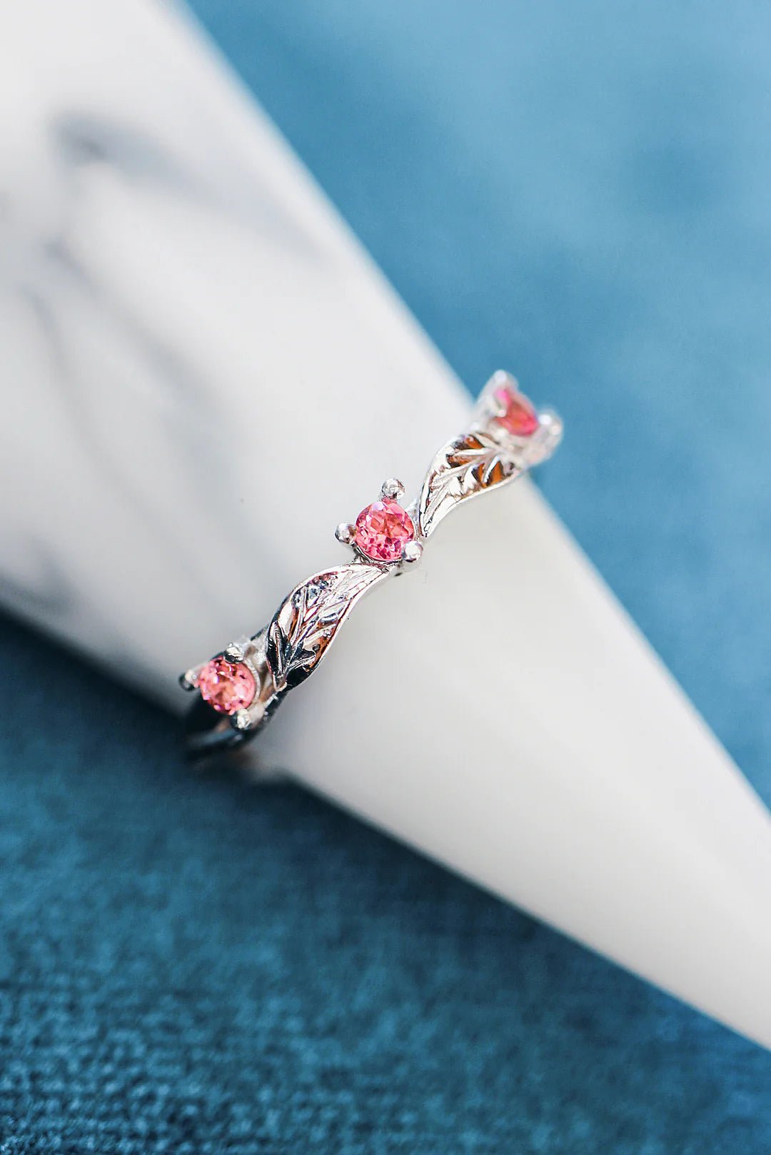 My Only One Pink Stones Ring - ARTSY SILVER