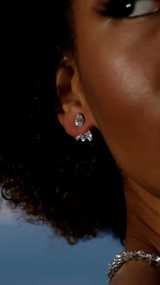 Navis Silver Ear Jacket - ARTSY SILVER
