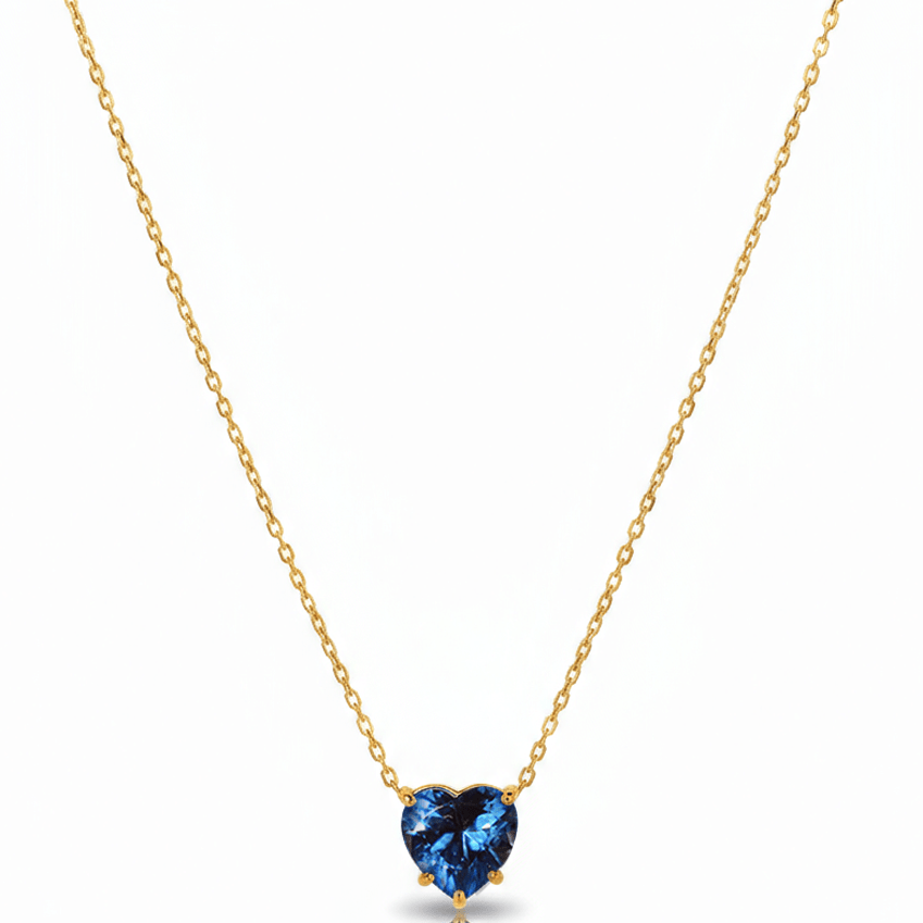 Adore You Aquamarine Necklace - ARTSY SILVER