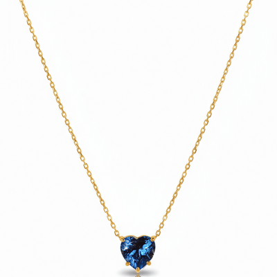 Adore You Aquamarine Necklace - ARTSY SILVER