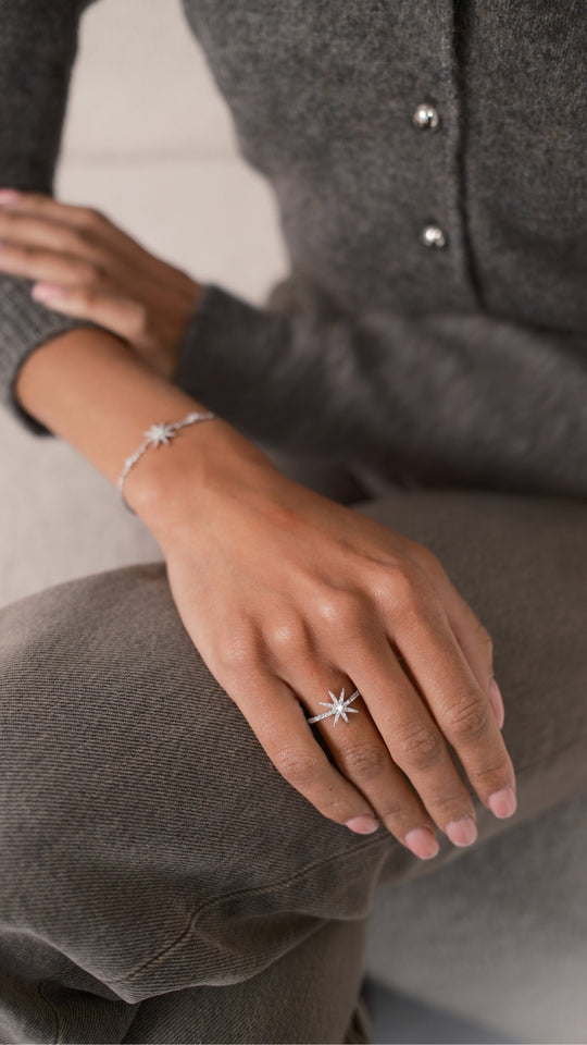 North Star Ring - ARTSY SILVER