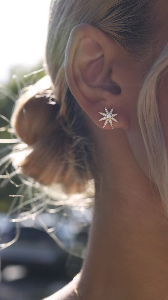 North Star Studs Gold Plating