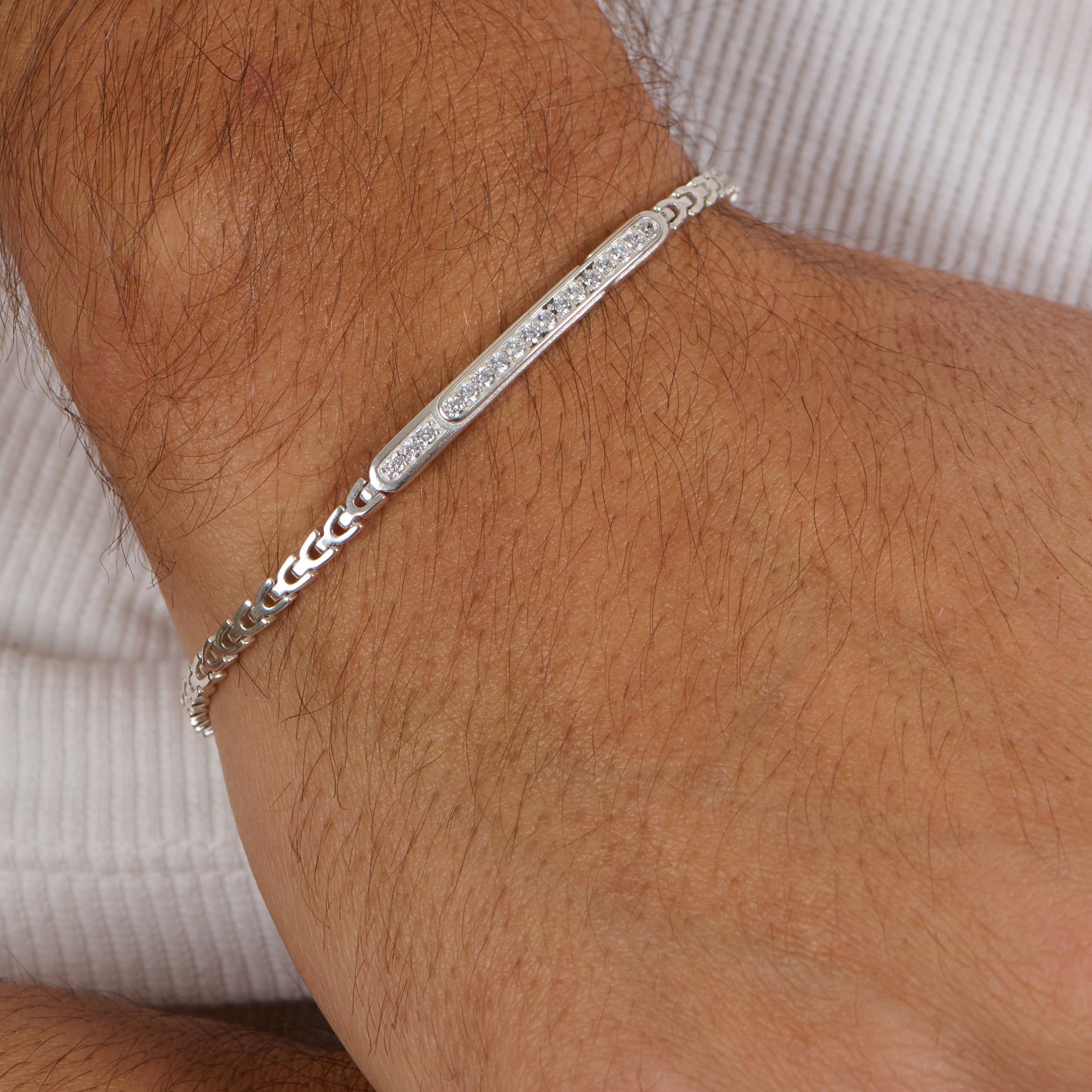 Onyx Line Chain Bracelet