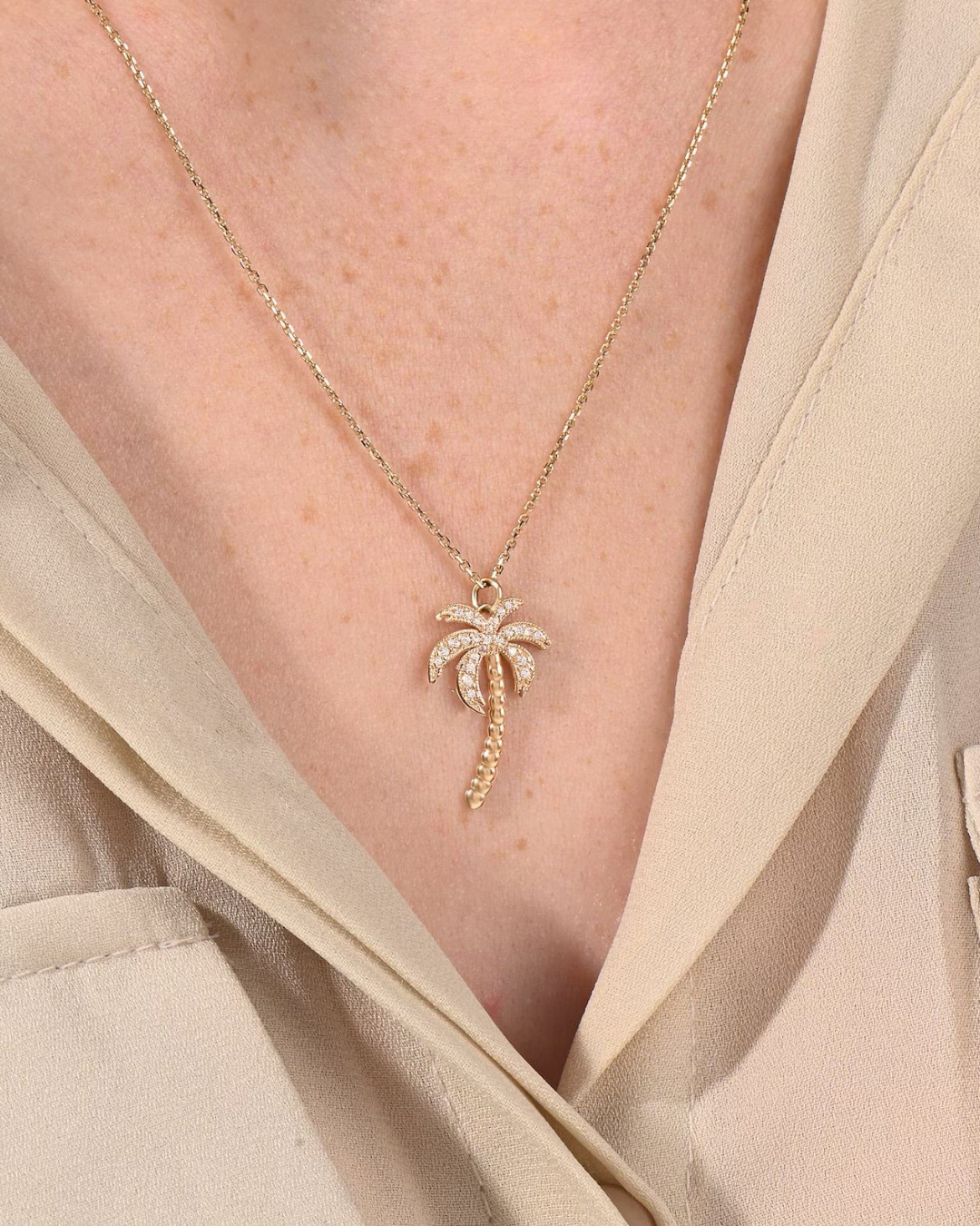 Palm Tree Necklace - ARTSY SILVER