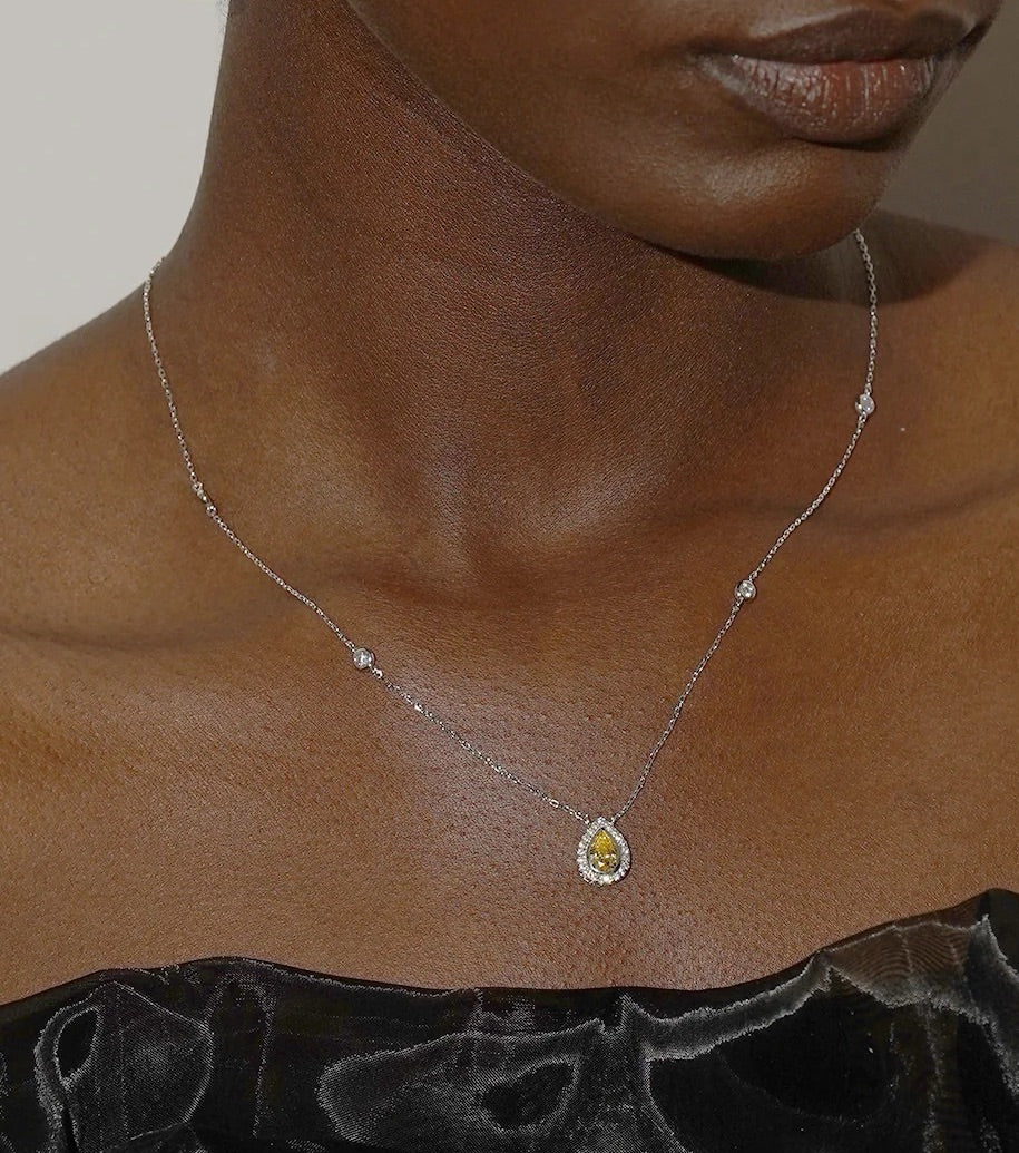 Pastille Yellow Zircon Necklace