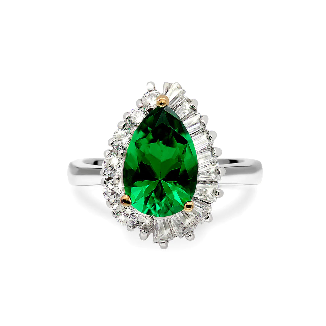 Pear Emerald Stone RING
