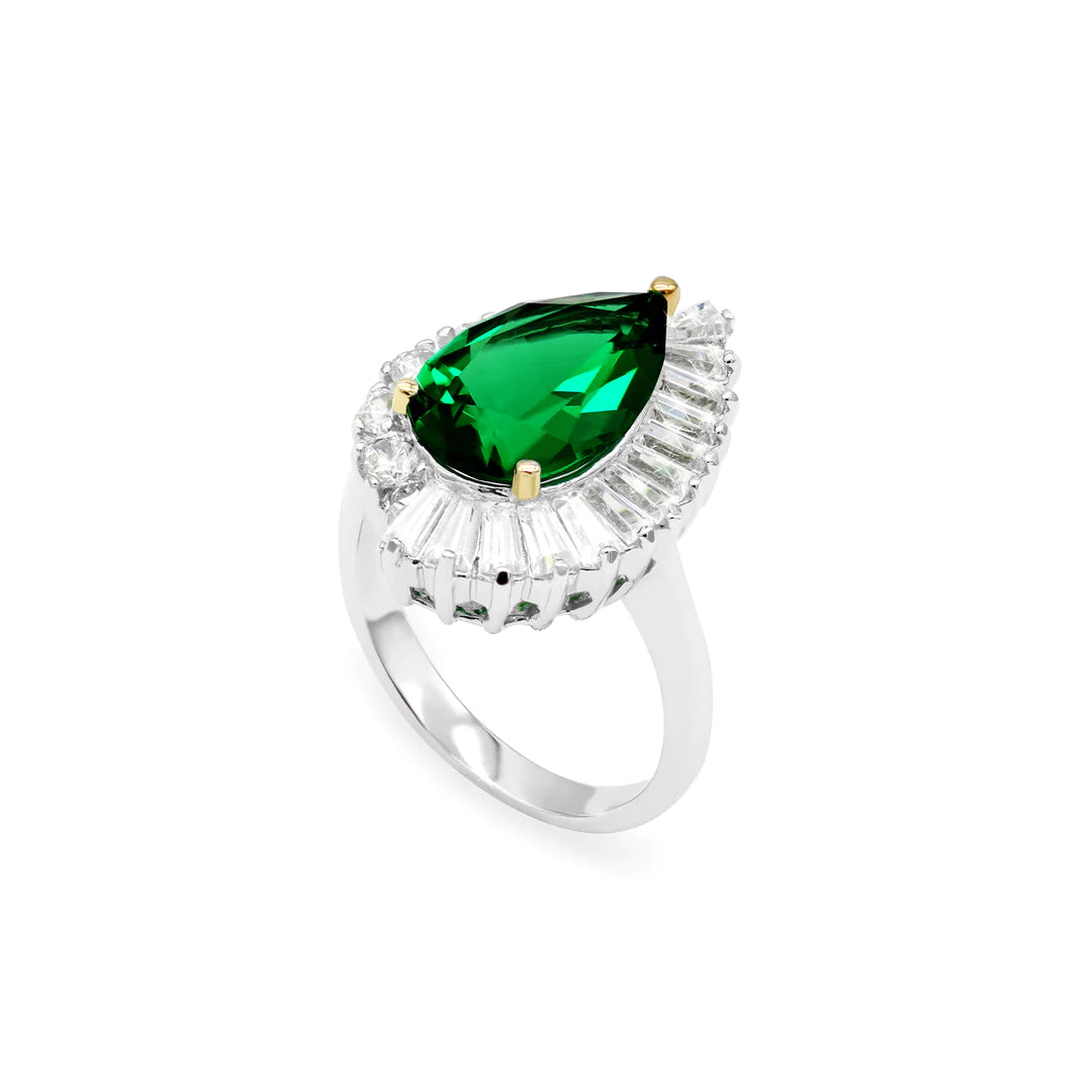 Pear Emerald Stone RING