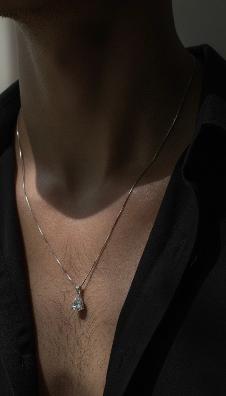 Point Zero Silver Necklace - ARTSY SILVER