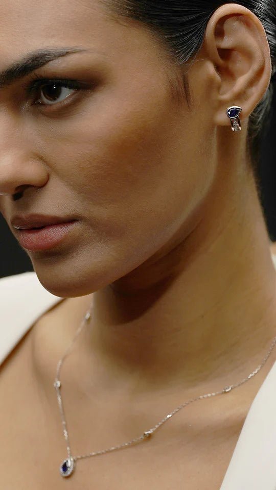 Sapphire Teardrop Earrings