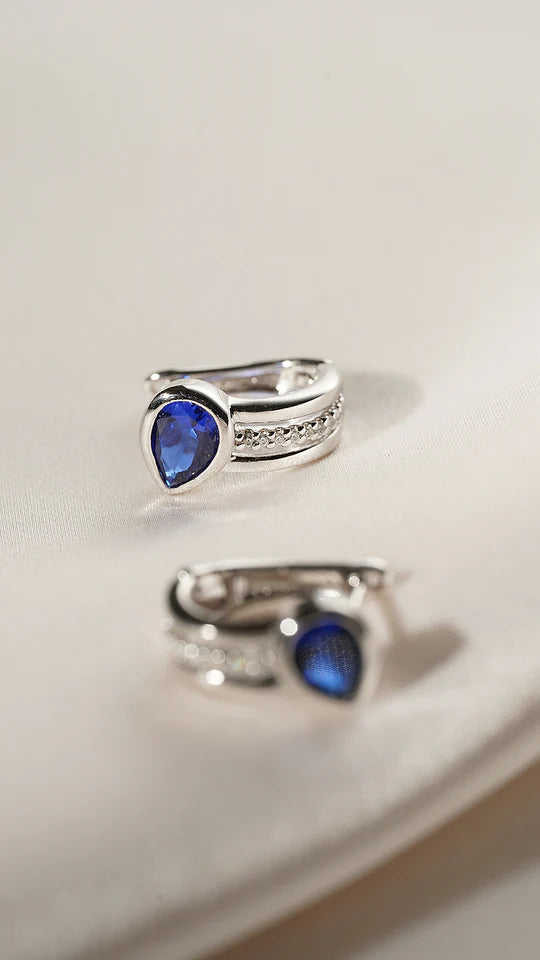 Sapphire Teardrop Earrings