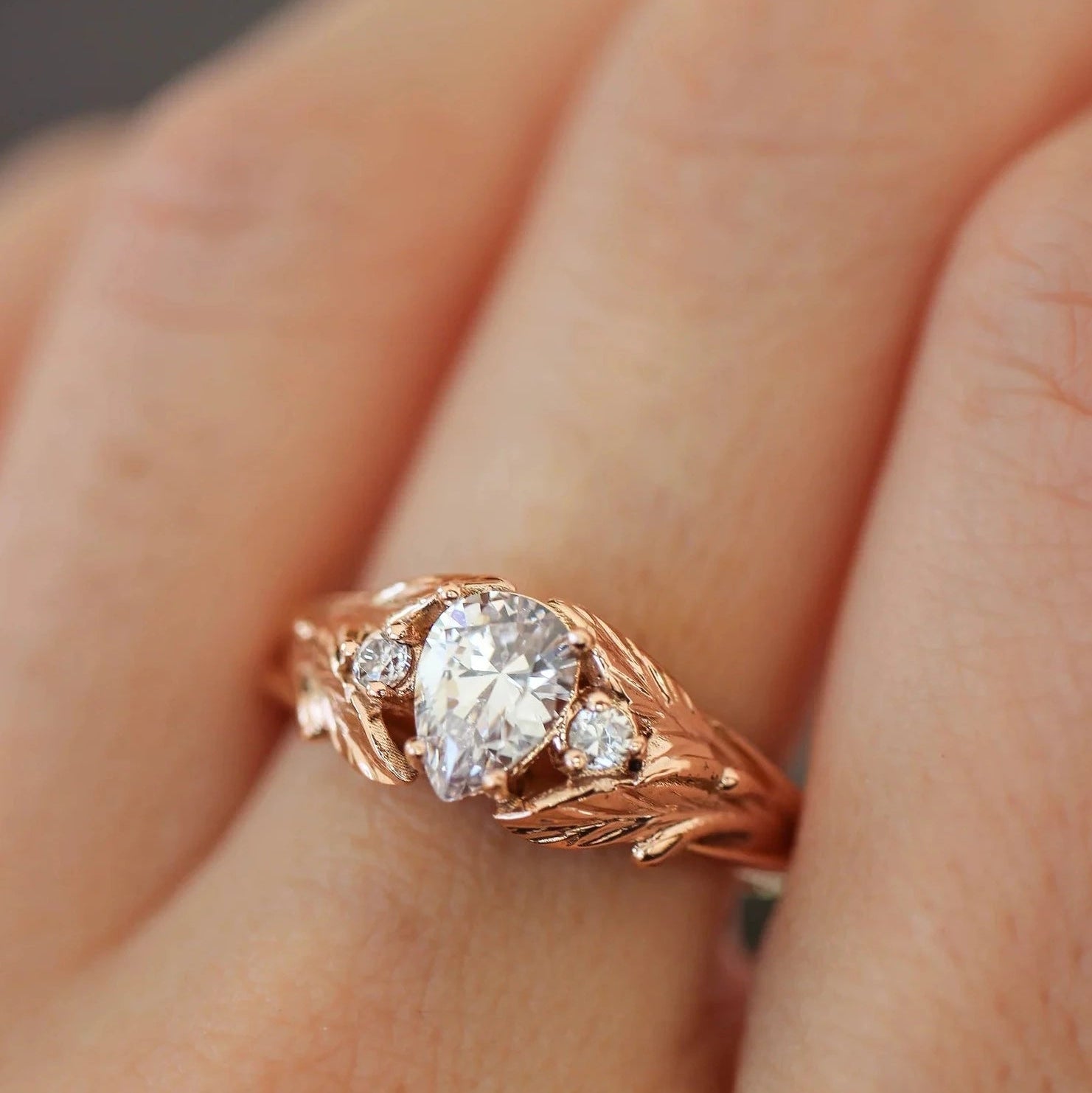 Luna Zircon Stone Ring - ARTSY SILVER