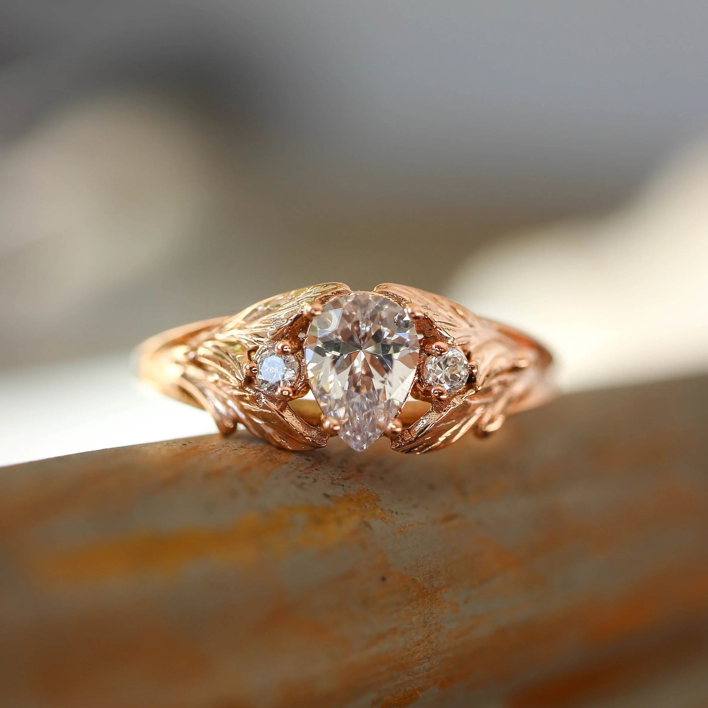 Luna Zircon Stone Ring - ARTSY SILVER