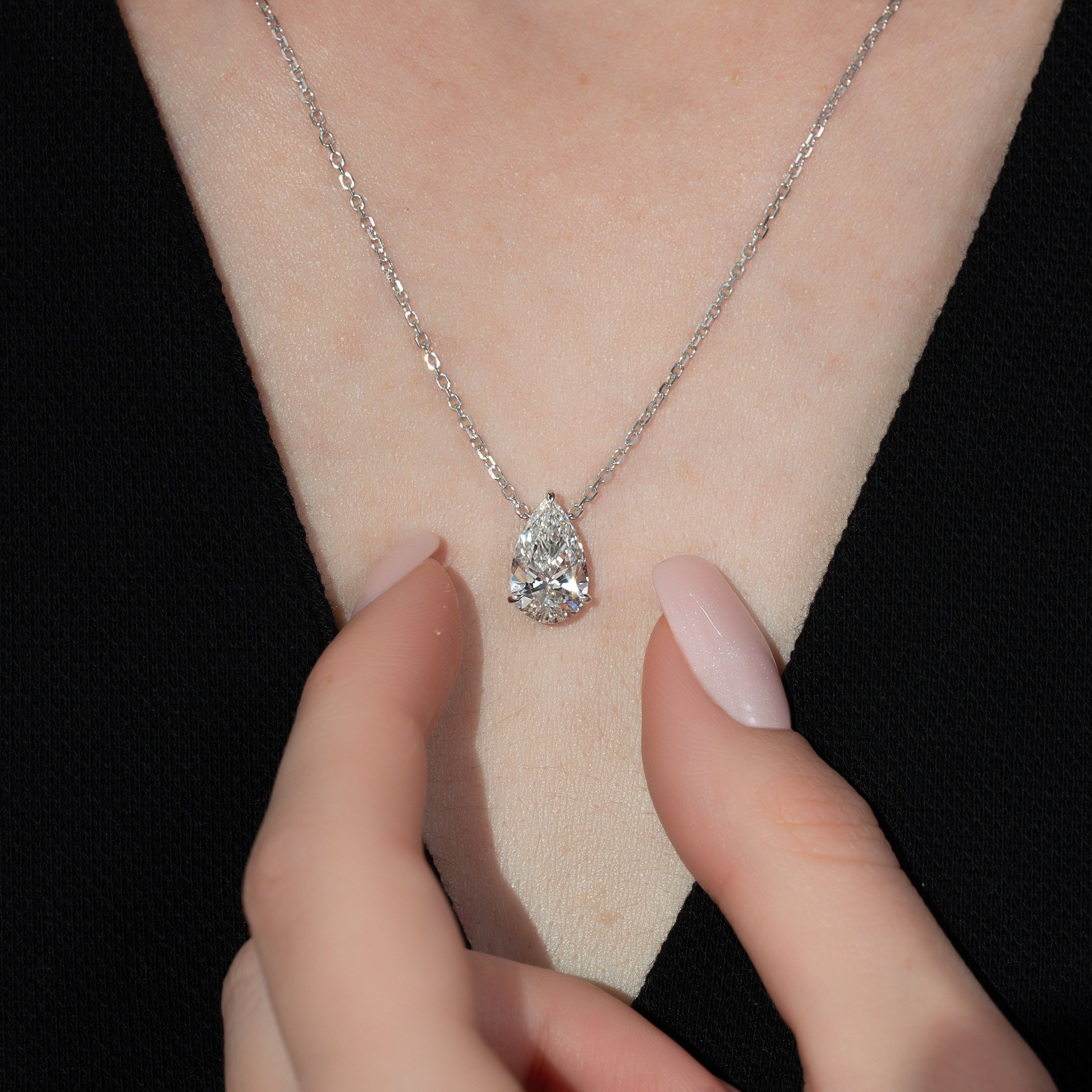 Pear Light Necklace