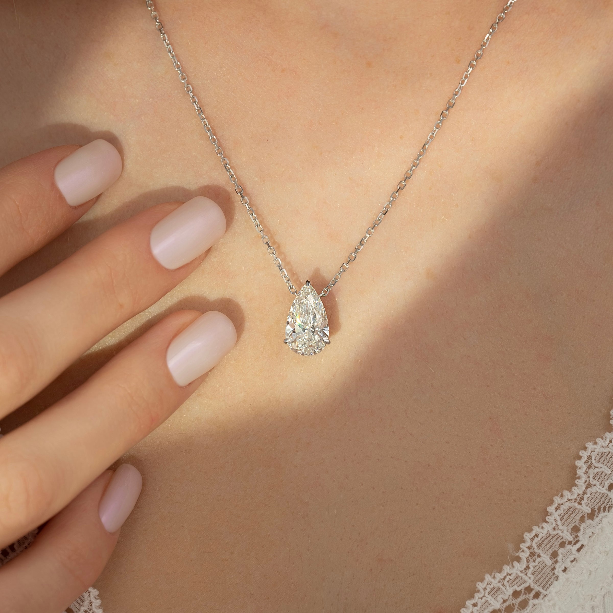 Pear Light Necklace