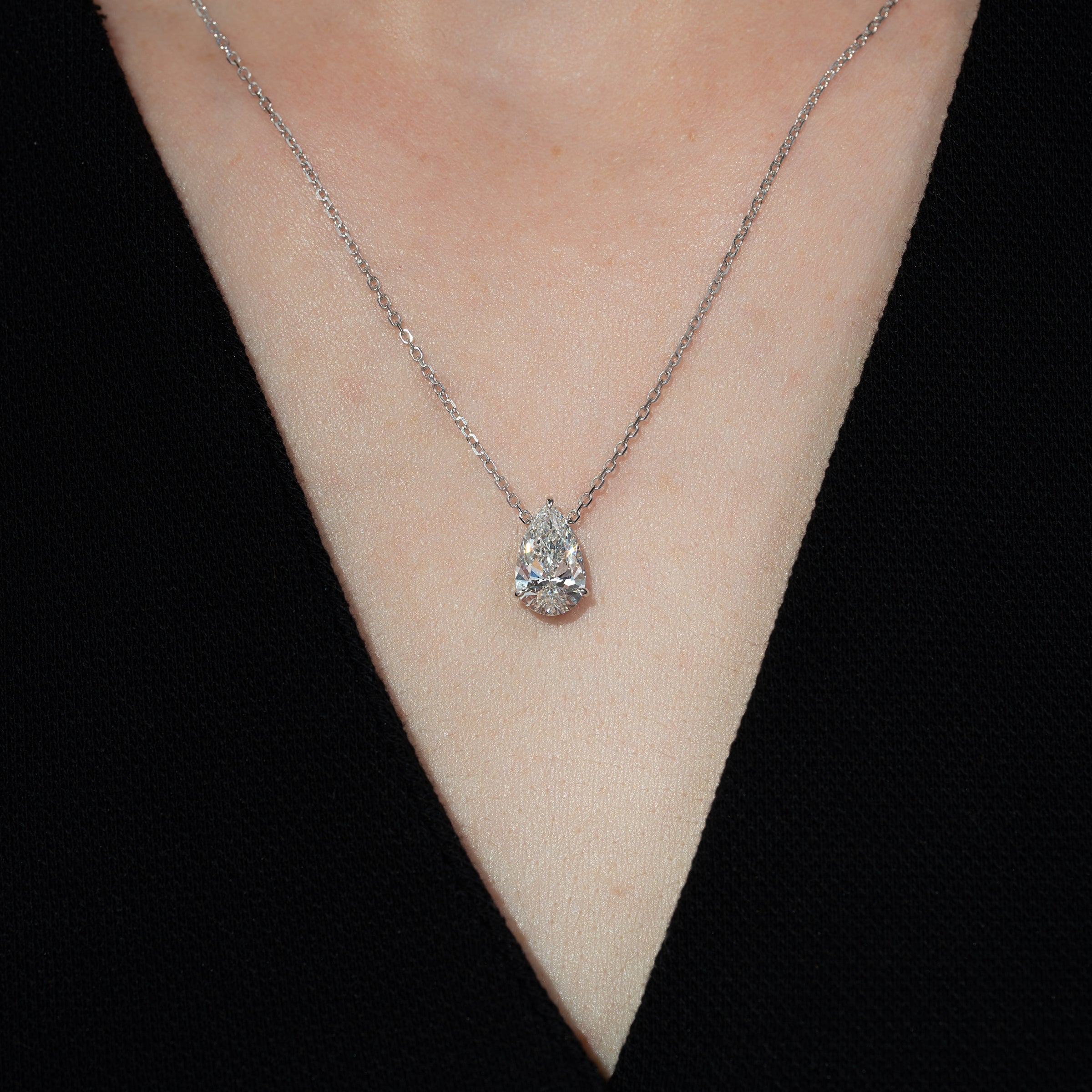 Pear Light Necklace