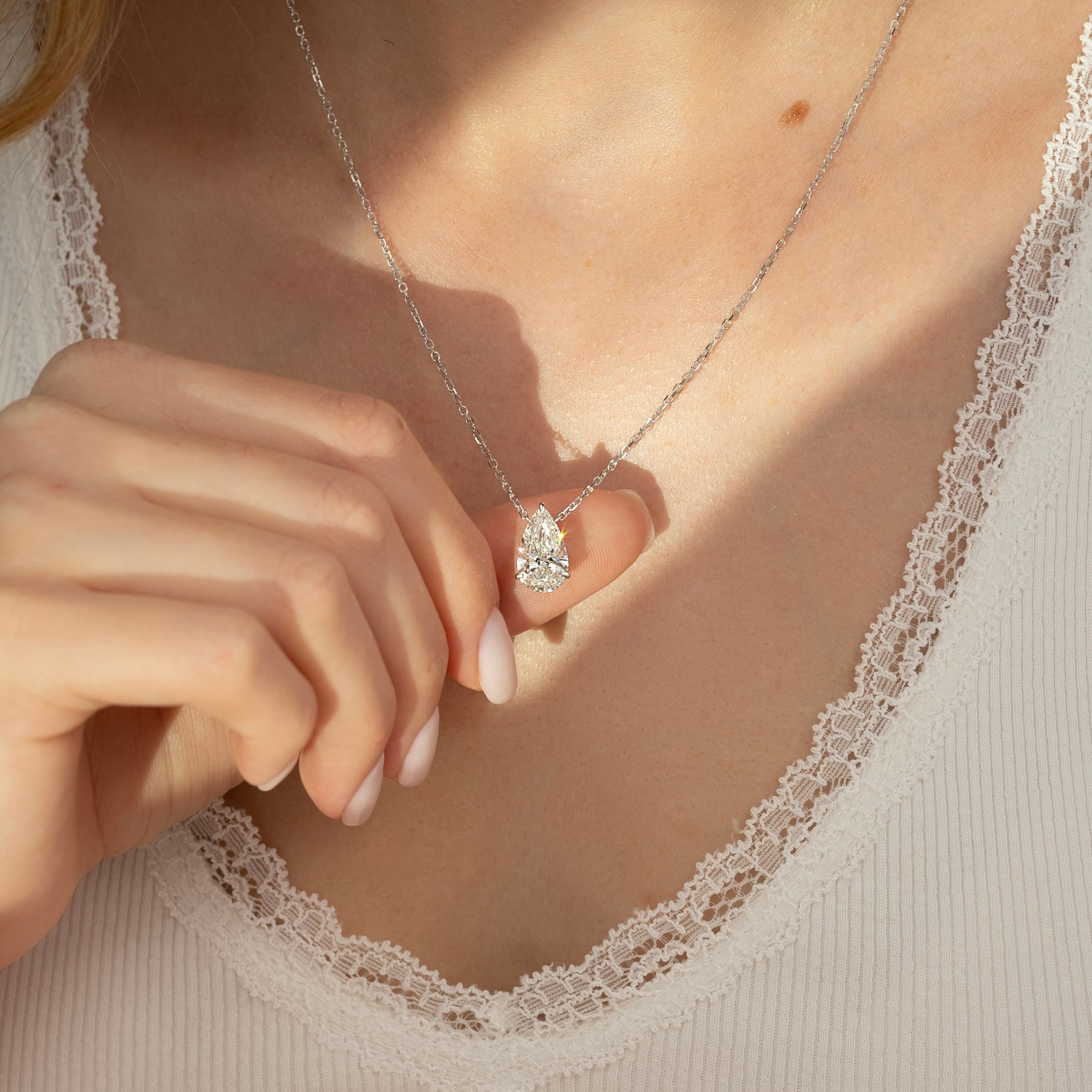 Pear Light Necklace