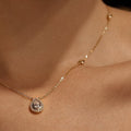 Gold Plated Pear Zircon Stone Necklace & Earrings Set - ARTSY SILVER
