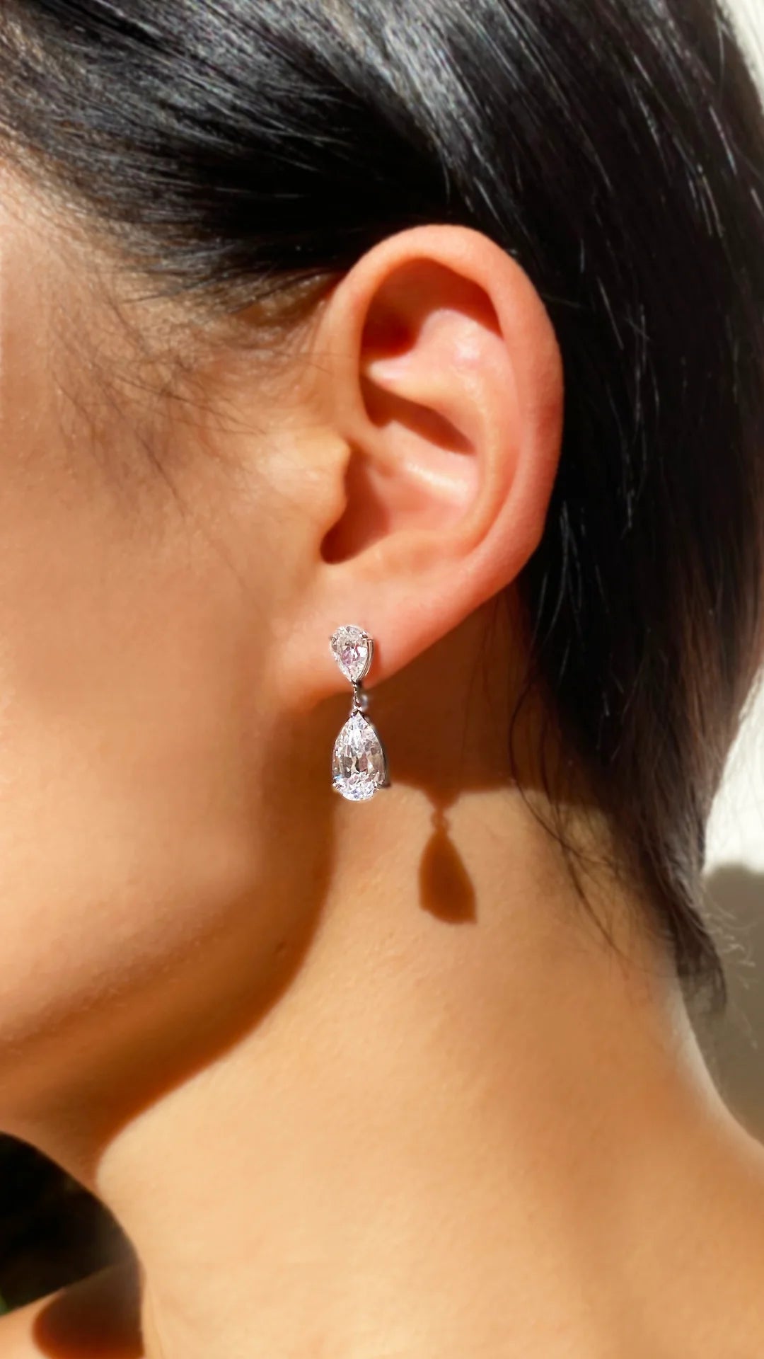 Dainty Zircon Stones Necklace & Earrings Set