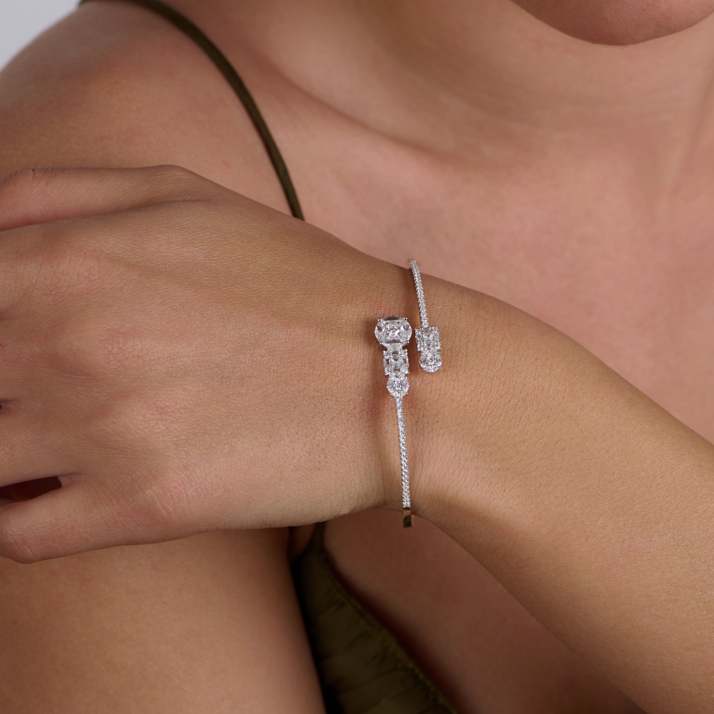 Pear Open Cuff Bracelet