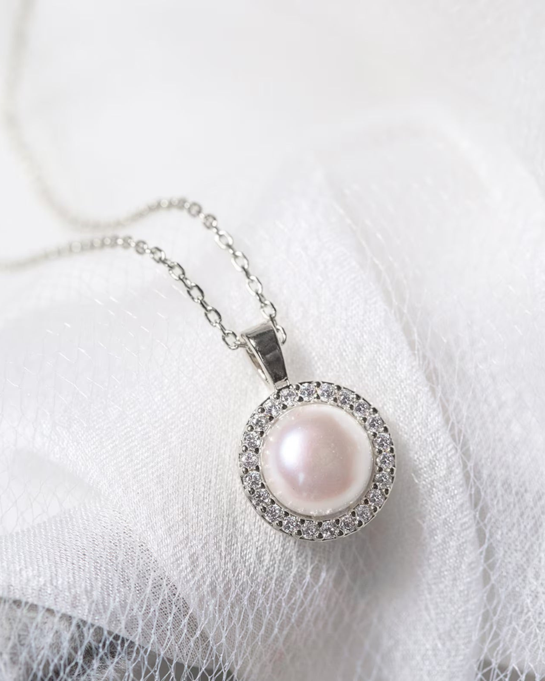 Pearl Bridal Necklace - ARTSY SILVER