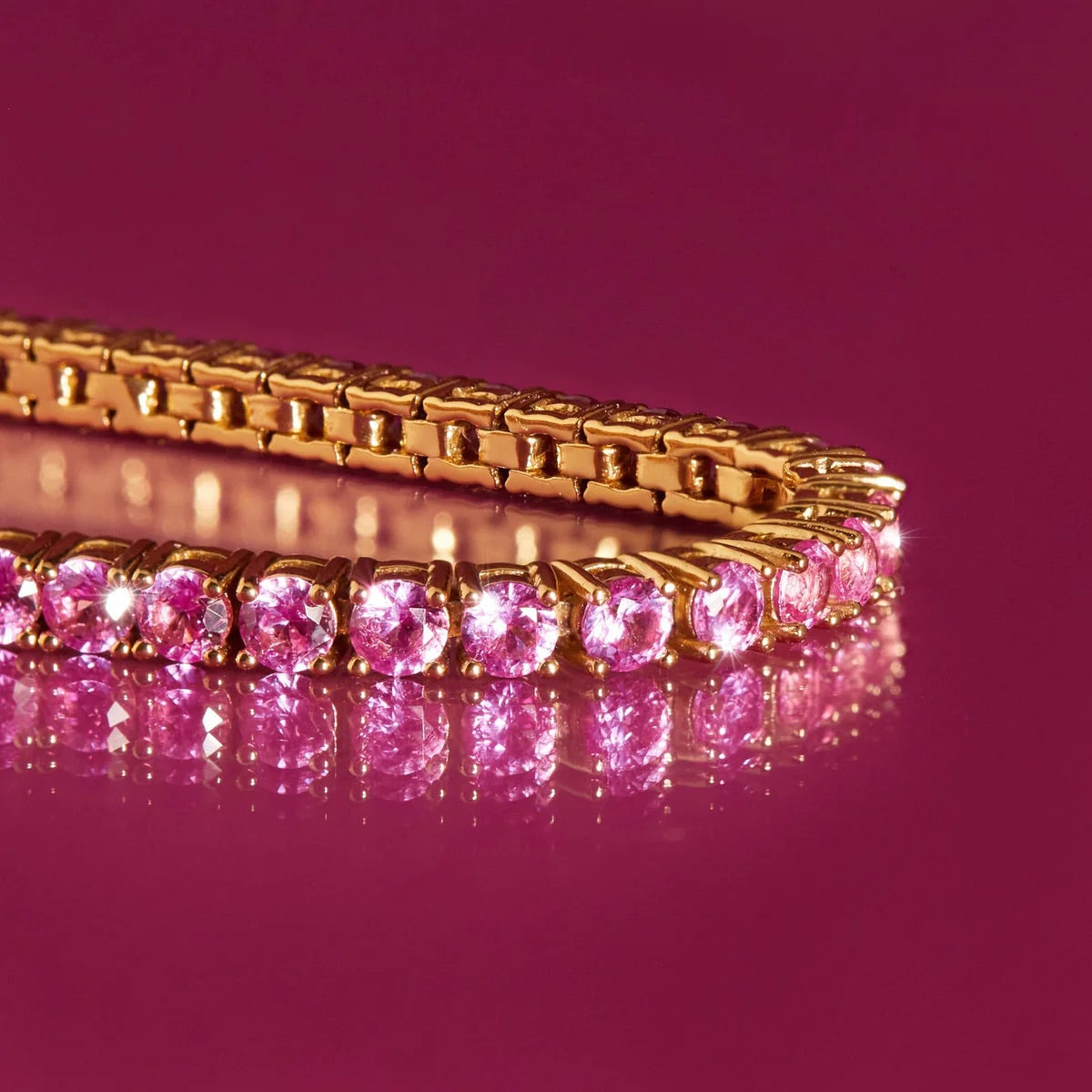 Pink Tennis Bracelet