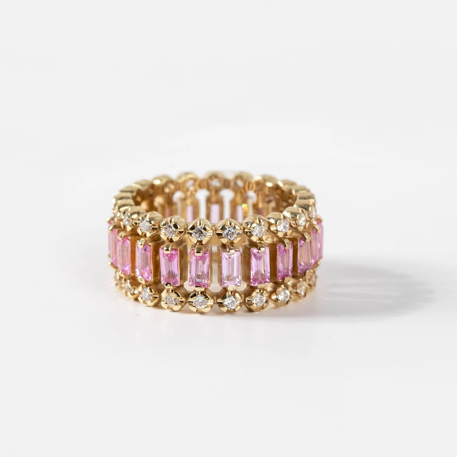 Pink- Baguette -Ring