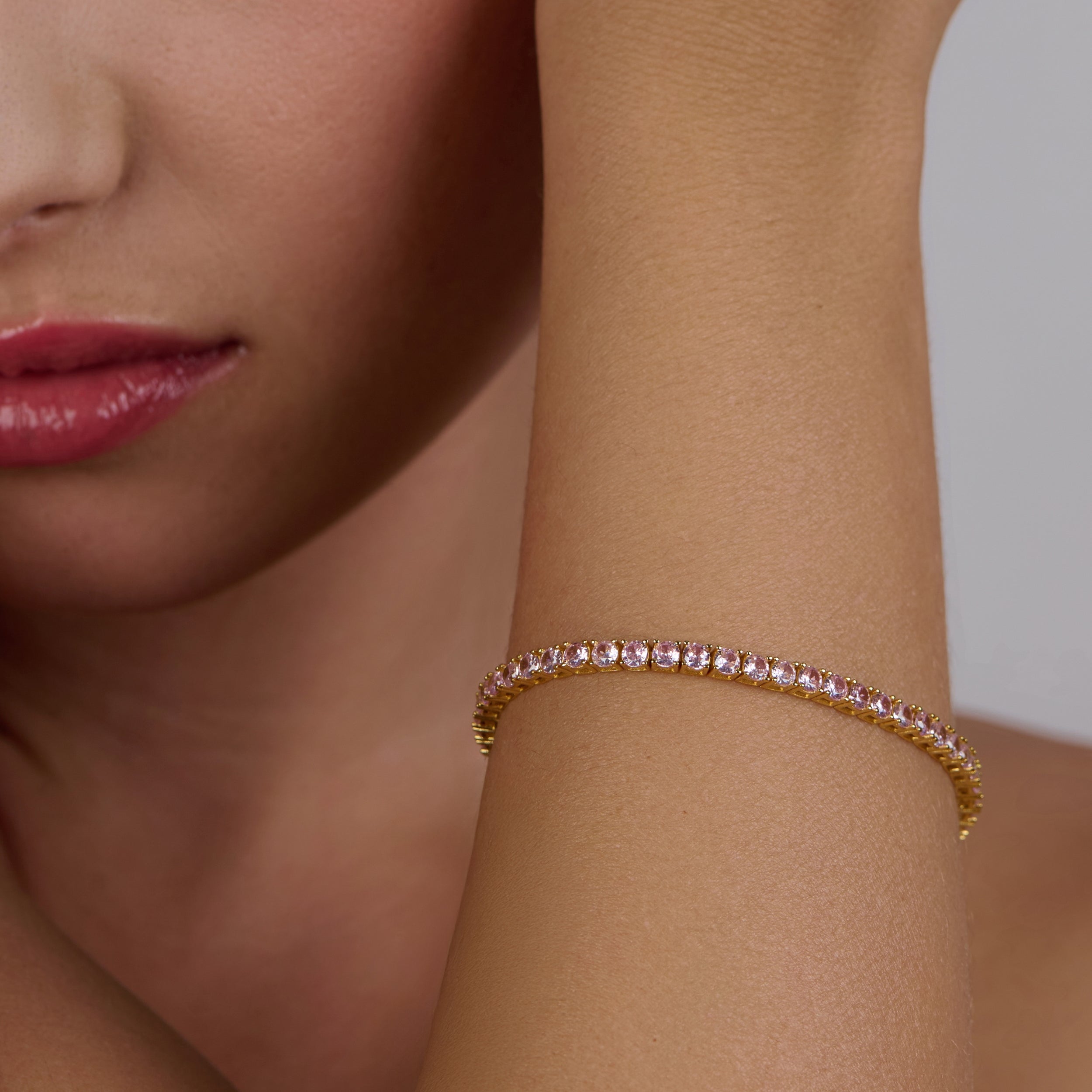 Pink Tennis Bracelet