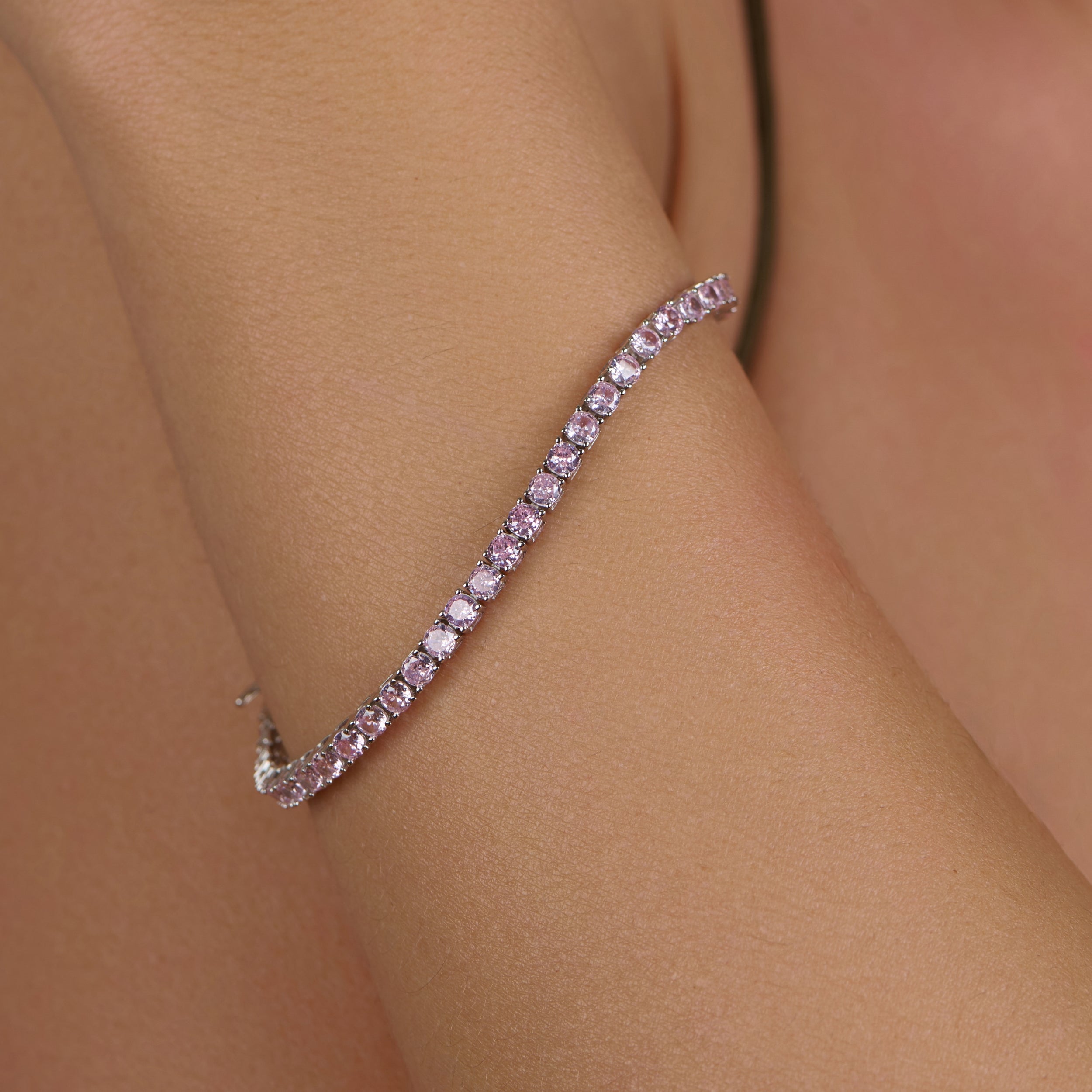 Pink Tennis Bracelet
