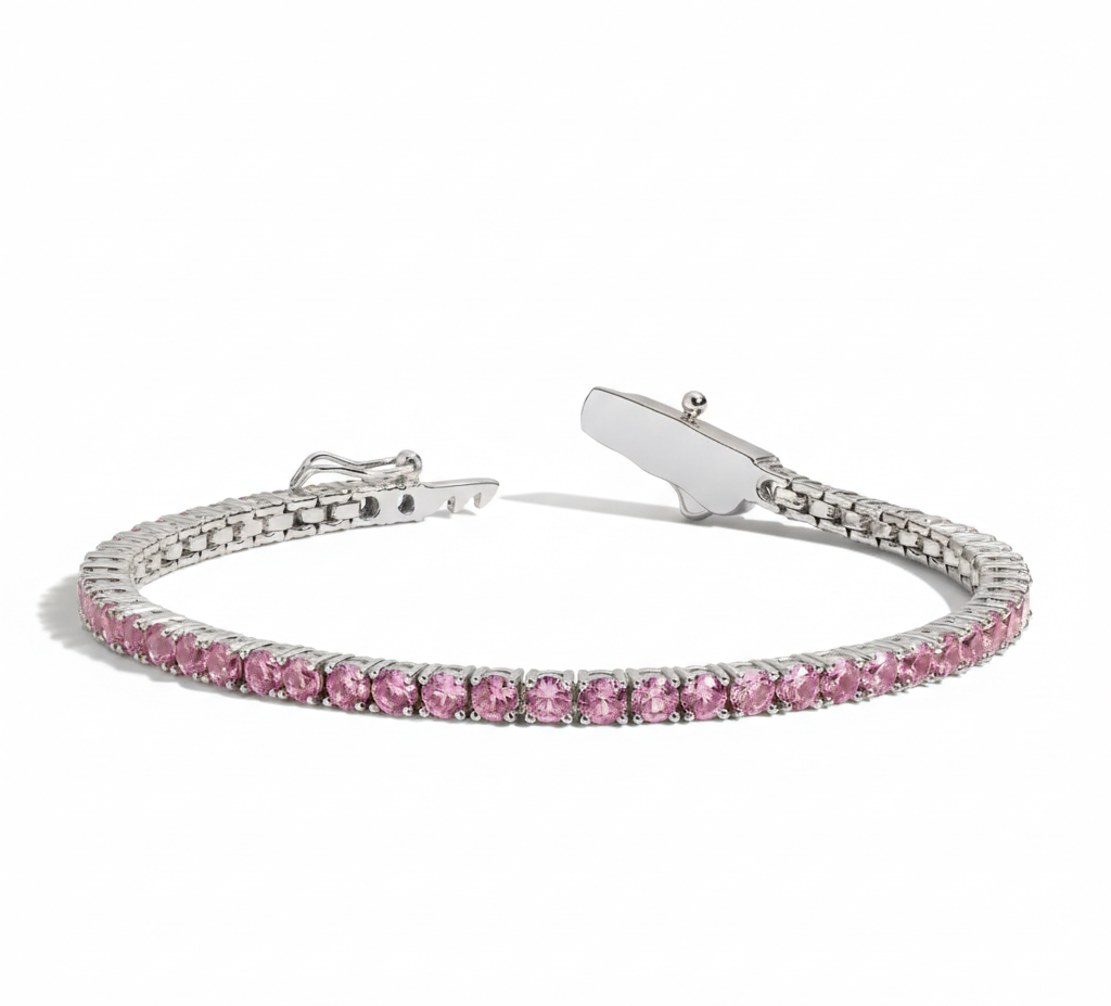 Pink Tennis Bracelet