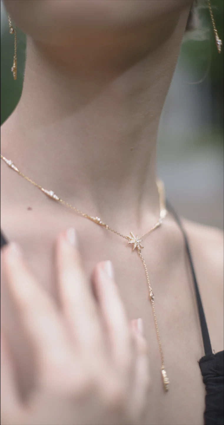 Pole Star Charm Gold Plating Necklace